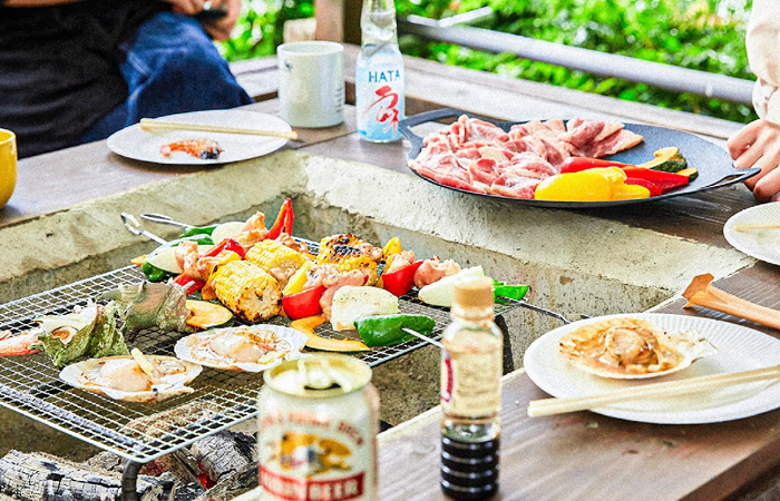 チチブンチ 屋根付きBBQスペース